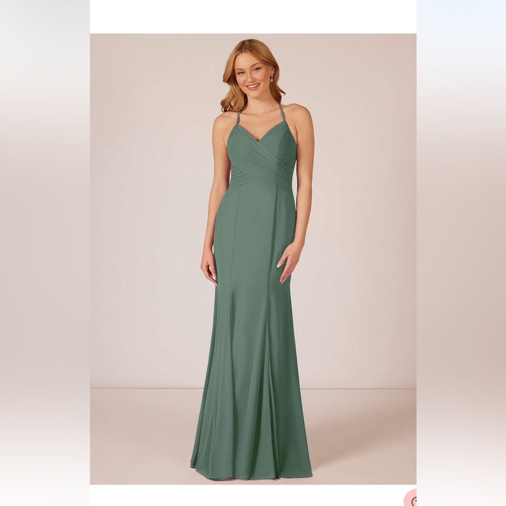 Azazie Carolina Dress in Eucalyptus